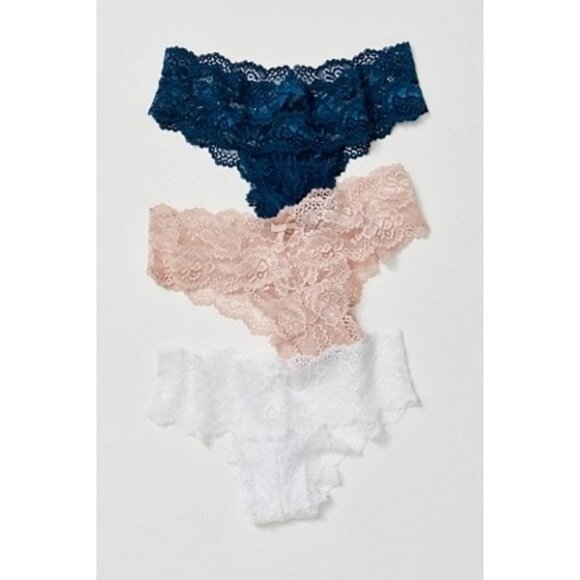 Free People Goddess Chikini 3-Pack Lace Panties - Picture 1 of 3